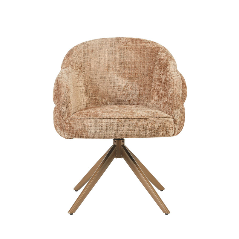 Eetkamerstoel Bella Cinnamon Poot Bronze Met armleuning-Eetkamerstoelen-Starfurn