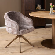Eetkamerstoel Bella Clay Poot Bronze Met armleuning 64x65x83 cm-Eetkamerstoelen-Starfurn