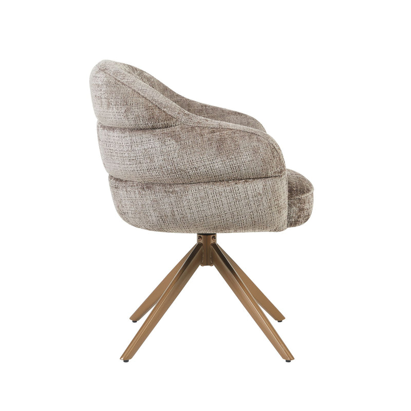 Eetkamerstoel Bella Clay Poot Bronze Met armleuning 64x65x83 cm-Eetkamerstoelen-Starfurn