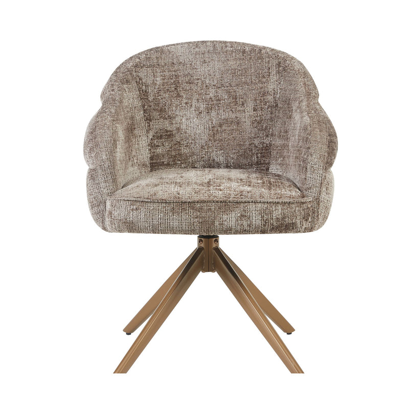 Eetkamerstoel Bella Clay Poot Bronze Met armleuning 64x65x83 cm-Eetkamerstoelen-Starfurn