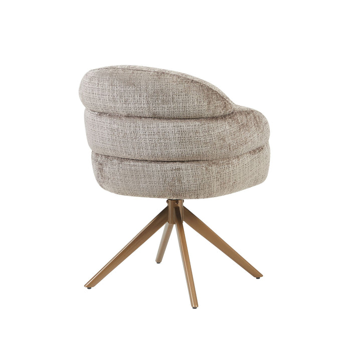 Eetkamerstoel Bella - Clay - Poot Bronze - Met armleuning-Eetkamerstoelen-Starfurn
