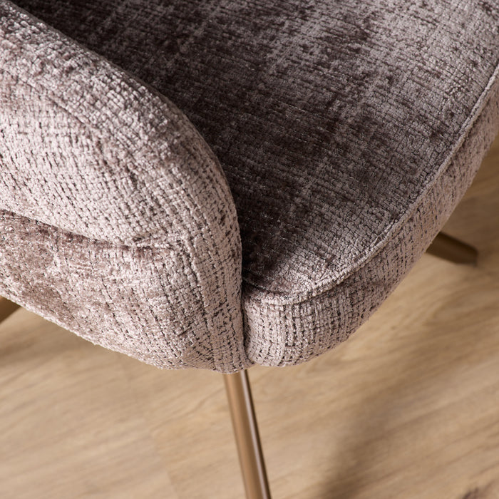 Eetkamerstoel Bella - Clay - Poot Bronze - Met armleuning-Eetkamerstoelen-Starfurn