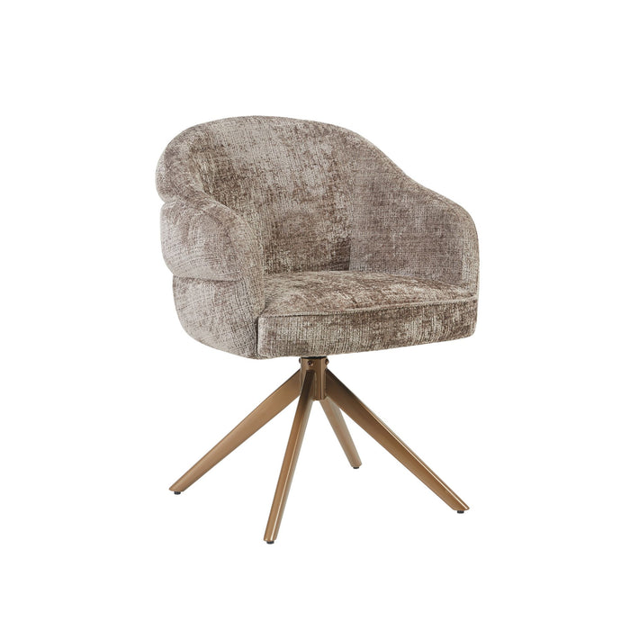 Eetkamerstoel Bella - Clay - Poot Bronze - Met armleuning-Eetkamerstoelen-Starfurn