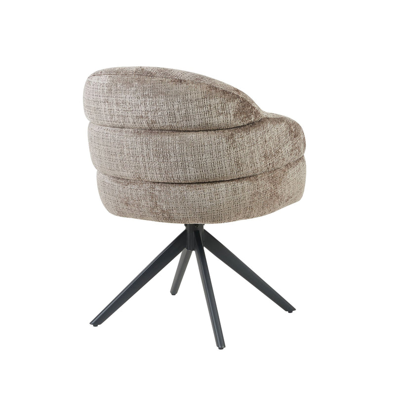 Eetkamerstoel Bella Clay Poot Zwart Met armleuning 64x65x83 cm-Eetkamerstoelen-Starfurn