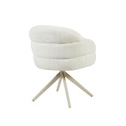 Eetkamerstoel Bella Off Wit Poot Zand Met armleuning 64x65x83 cm-Eetkamerstoelen-Starfurn
