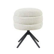 Eetkamerstoel Bella Off Wit Poot Zwart Met armleuning 64x65x83 cm-Eetkamerstoelen-Starfurn