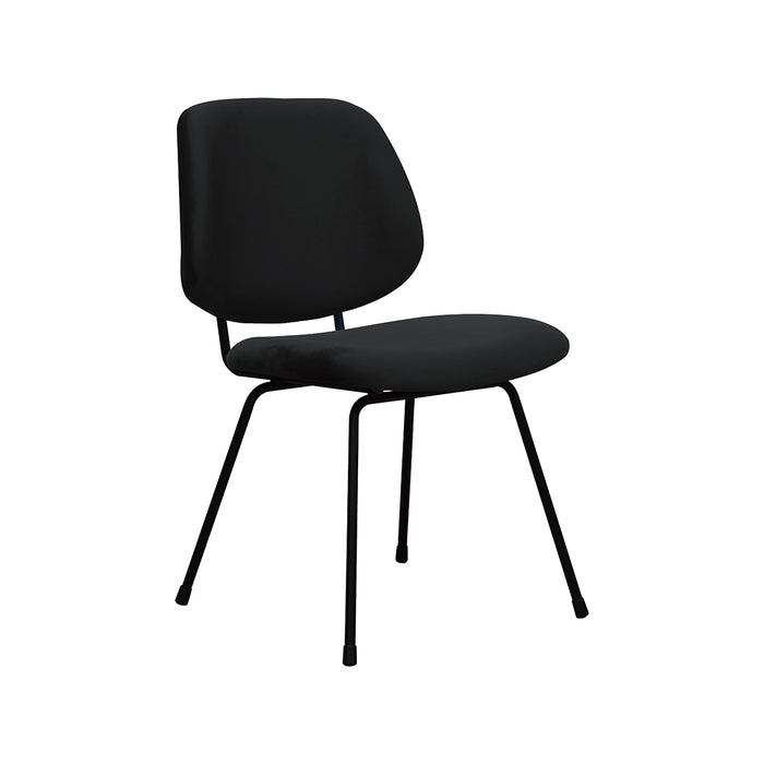 LABEL51 Eetkamerstoel Bello Fluweel Zwart-Eetkamerstoelen-LABEL51