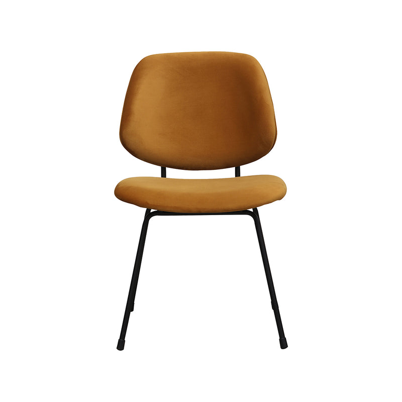 Eetkamerstoel Bello Oker Fluweel 47x58x82 cm-Eetkamerstoelen-LABEL51