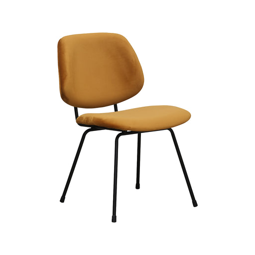 Eetkamerstoel Bello - Oker - Fluweel-Eetkamerstoelen-LABEL51