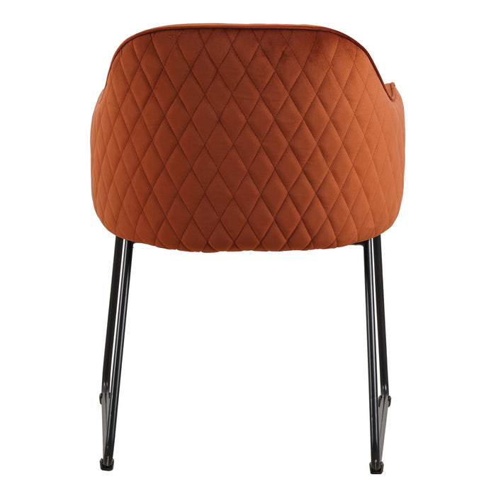 Eetkamerstoel Benthe Roestbruin Fluweel 48 cm-Eetkamerstoelen-Livingfurn
