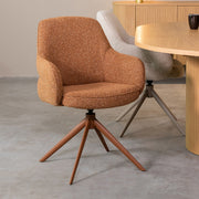 Eetkamerstoel Bern Coral Royal Boucle Coral Metalen Frame-Eetkamerstoelen-LABEL51