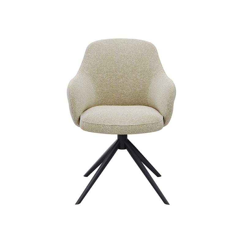 Eetkamerstoel Bern Naturel Royal Boucle Draaibaar 61x66x91 cm-Eetkamerstoelen-LABEL51