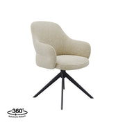 Eetkamerstoel Bern Naturel Royal Boucle Draaibaar 61x66x91 cm-Eetkamerstoelen-LABEL51