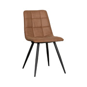 Eetkamerstoel Bistro Cognac Micro Suede 46x59x86 cm-Eetkamerstoelen-LABEL51