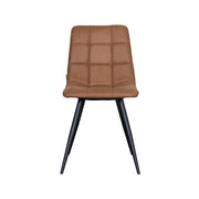 Eetkamerstoel Bistro Cognac Micro Suede 46x59x86 cm-Eetkamerstoelen-LABEL51