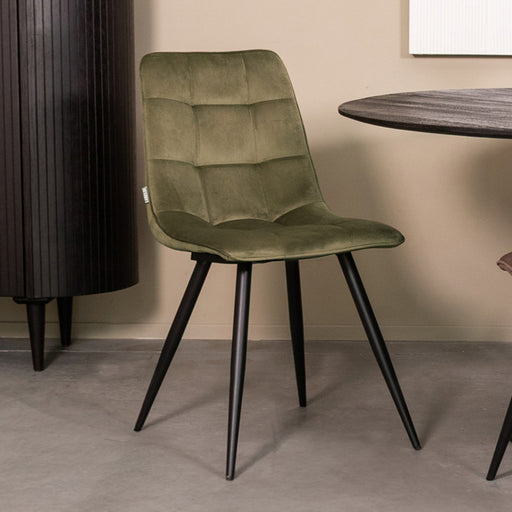 Eetkamerstoel Bistro - Hunter - Fluweel-Eetkamerstoelen-LABEL51