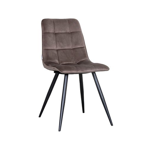 Eetkamerstoel Bistro Taupe Fluweel 46x59x86 cm-Eetkamerstoelen-LABEL51
