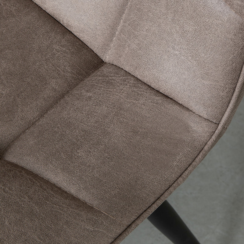 Eetkamerstoel Bistro Taupe Micro Suede 46x59x86 cm-Eetkamerstoelen-LABEL51