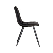 Eetkamerstoel Bistro Zwart Fluweel 46x59x86 cm-Eetkamerstoelen-LABEL51