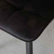 Eetkamerstoel Bistro Zwart Fluweel 46x59x86 cm-Eetkamerstoelen-LABEL51