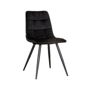 Eetkamerstoel Bistro Zwart Fluweel 46x59x86 cm-Eetkamerstoelen-LABEL51