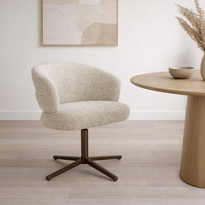 Eetkamerstoel Blake Stof Beige-Livingfurn