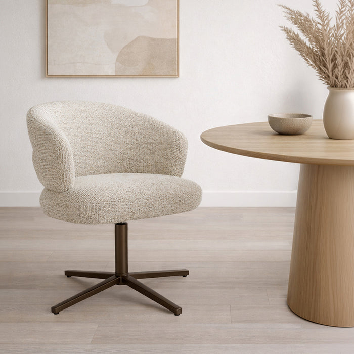 Eetkamerstoel Blake Stof Beige-Livingfurn