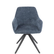 Eetkamerstoel Blauw Ijzer 56 cm 56.5x58x85 cm-Eetkamerstoelen-J-Line