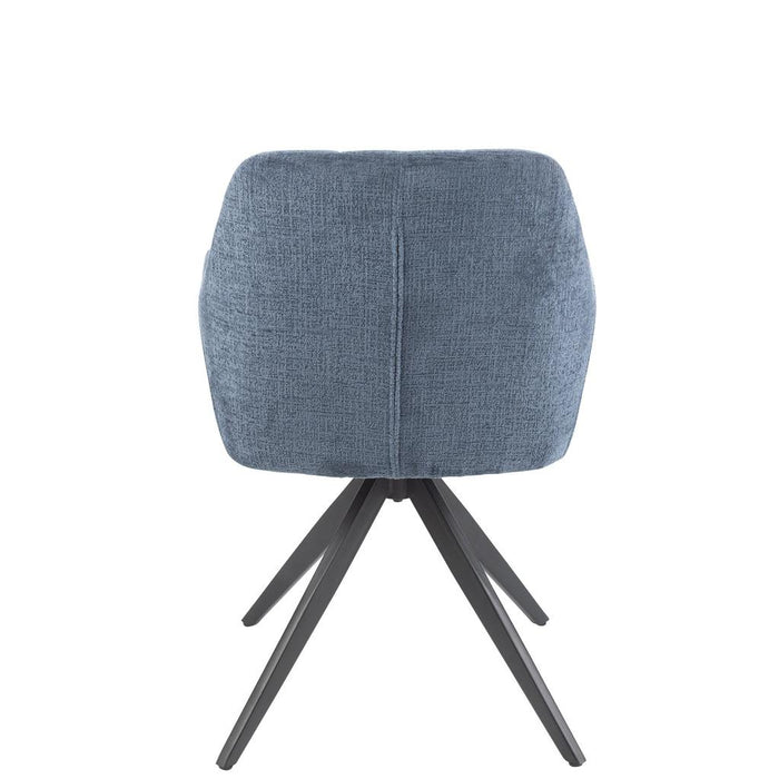 Eetkamerstoel Blauw ijzer 56 cm 56.5x58x85 cm-Eetkamerstoelen-J-Line