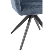 Eetkamerstoel Blauw Ijzer 56 cm 56.5x58x85 cm-Eetkamerstoelen-J-Line