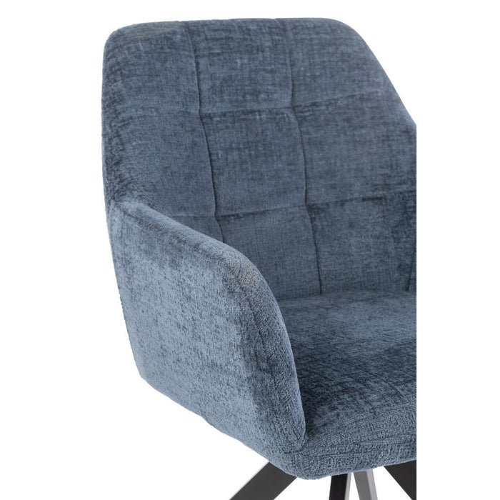 Eetkamerstoel Blauw ijzer 56 cm 56.5x58x85 cm-Eetkamerstoelen-J-Line