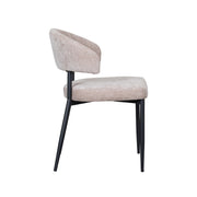 Eetkamerstoel Bliss Clay Elite Zwart Metalen Frame 56x55x76 cm-Eetkamerstoelen-LABEL51