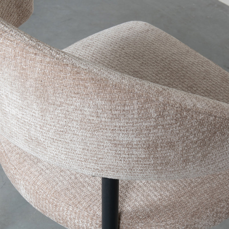 Eetkamerstoel Bliss Clay Elite Zwart Metalen Frame 56x55x76 cm-Eetkamerstoelen-LABEL51
