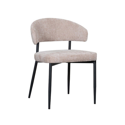 Eetkamerstoel Bliss Clay Elite Zwart Metalen Frame 56x55x76 cm-Eetkamerstoelen-LABEL51