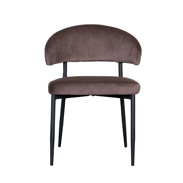Eetkamerstoel Bliss - Taupe - Fluweel-Eetkamerstoelen-LABEL51