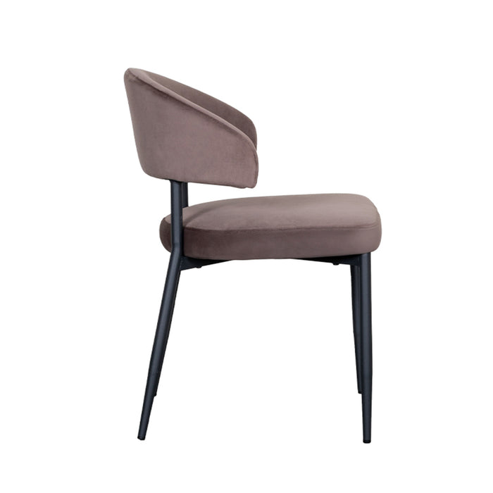 Eetkamerstoel Bliss - Taupe - Fluweel-Eetkamerstoelen-LABEL51