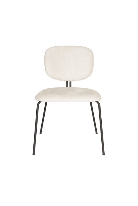 Eetkamerstoel Bouton Off-white Polyester Wit 59x50 cm-Fauteuils-Creating Home