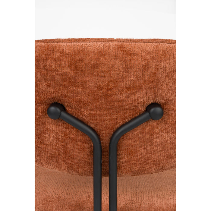 Eetkamerstoel Bouton Polyester Terracotta 59x50 cm-Eetkamerstoelen-Creating Home