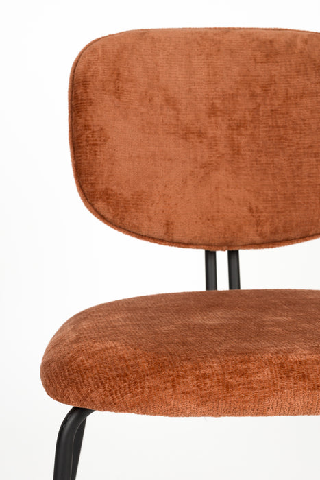 Eetkamerstoel Bouton Polyester Terracotta 59x50 cm-Fauteuils-Creating Home
