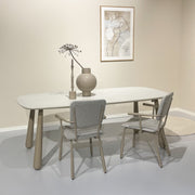 Eetkamerstoel Brix Eetkamerstoel Beige 56 cm Stof, gecoat s 31440-Eetkamerstoelen-Livingfurn