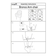Eetkamerstoel Bronco Beige 61 cm 31137-Eetkamerstoelen-Livingfurn