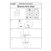 Eetkamerstoel Bronco Beige 61 cm 31205-Eetkamerstoelen-Livingfurn
