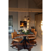 Eetkamerstoel Bruin Leer 45 cm 45x52x88 cm-Eetkamerstoelen-J-Line