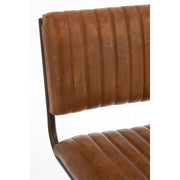Eetkamerstoel Bruin Leer 45 cm 45x52x88 cm-Eetkamerstoelen-J-Line