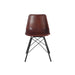 Eetkamerstoel Bruin Leer 49 cm 49x46x79 cm-Eetkamerstoelen-J-Line