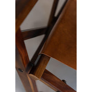 Eetkamerstoel Bruin Leer 56 cm 56x53x88 cm-Eetkamerstoelen-J-Line