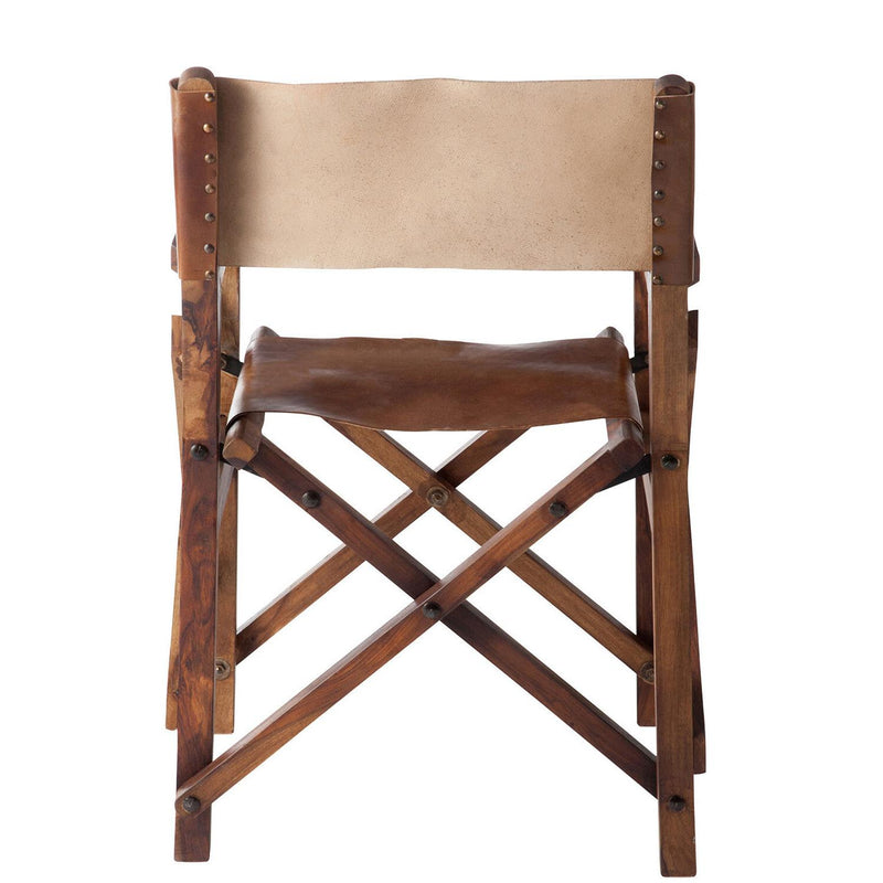 Eetkamerstoel Bruin Leer 56 cm 56x53x88 cm-Eetkamerstoelen-J-Line