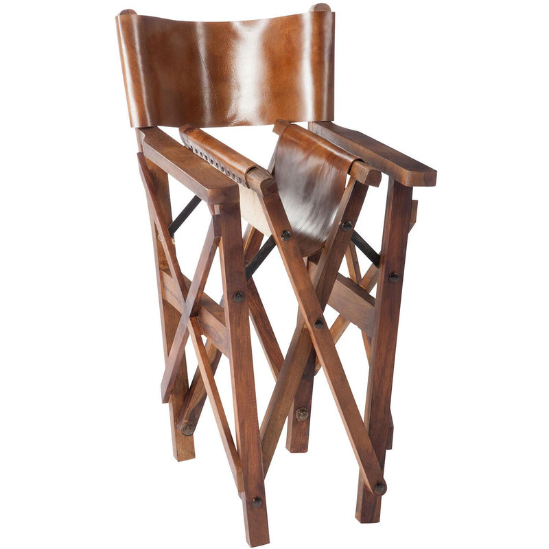 Eetkamerstoel Bruin Leer 56 cm 56x53x88 cm-Eetkamerstoelen-J-Line