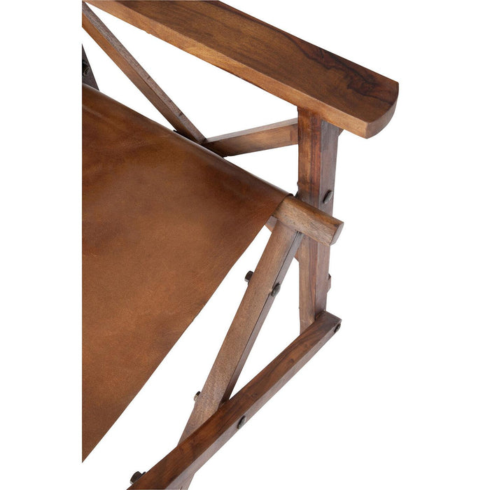 Eetkamerstoel Bruin Leer 56 cm-Eetkamerstoelen-J-Line