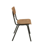 Eetkamerstoel Bruin Metaal 43 cm 43x52x82 cm-Eetkamerstoelen-J-Line